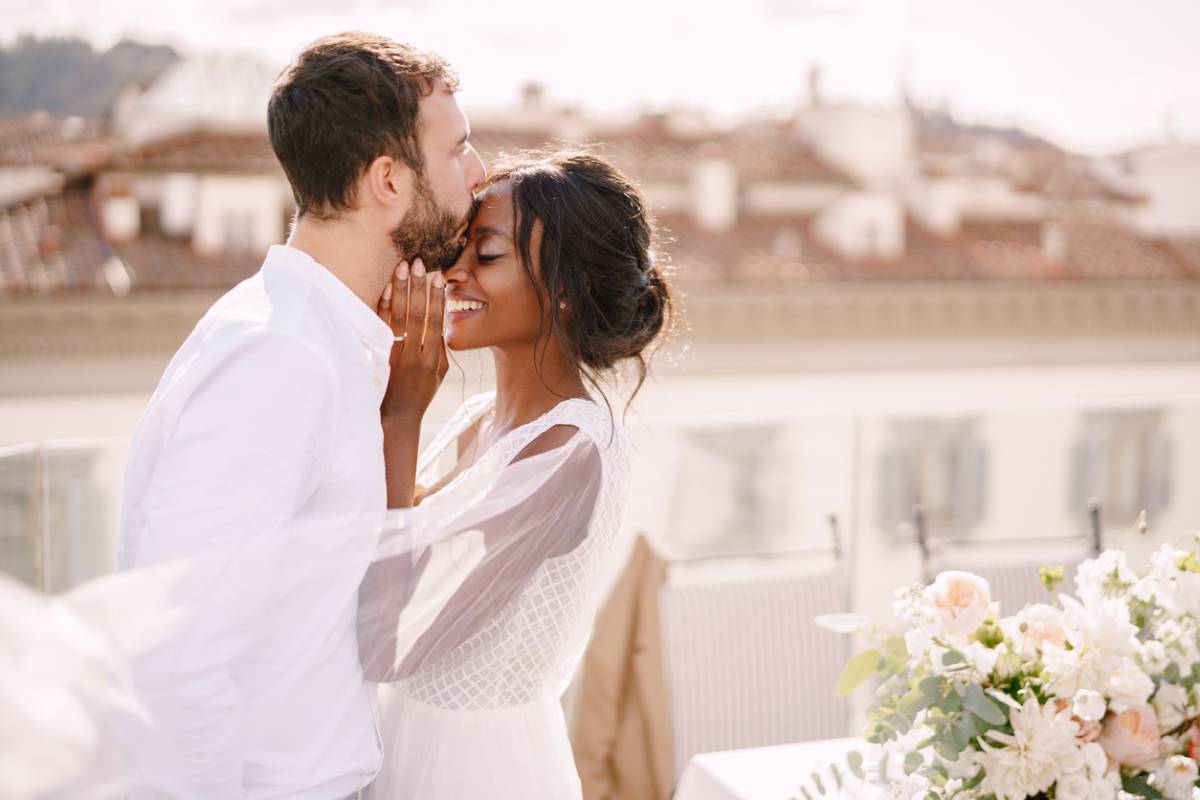 Couple happy that they had lasik before their wedding.