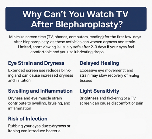Infographic on TV After Blepharoplasty